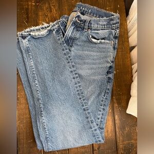 American Eagle Outfitters Distressed Blue straight leg Jeans